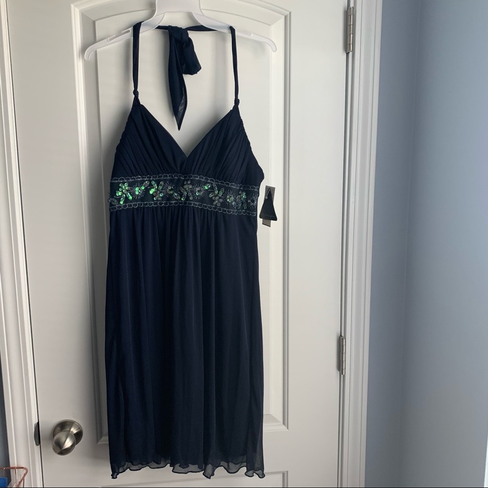 City Triangles blue halter dress